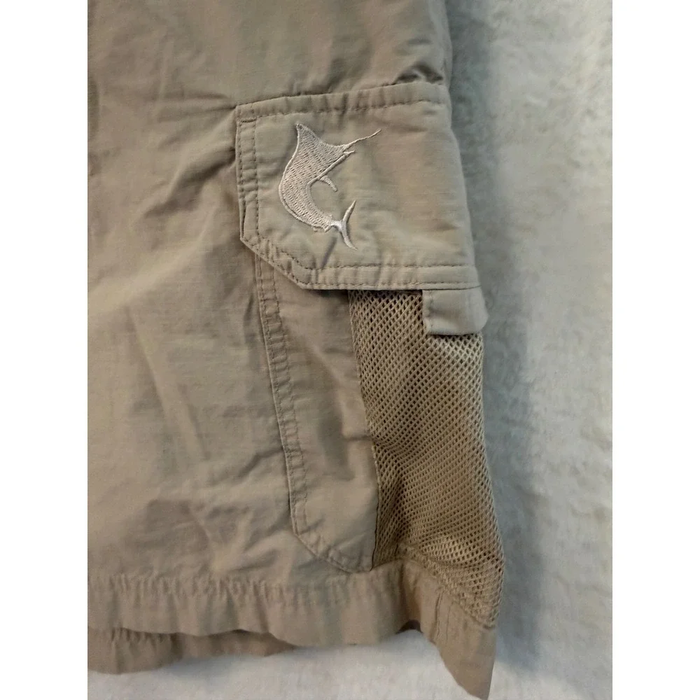 Reel Legends Cargo Fishing Shorts Mens Small Tan Khaki Ripstop Hiking Outdoor S